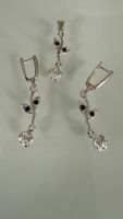 Silber- Schmuckset mit Blumenmuster, neuwertig