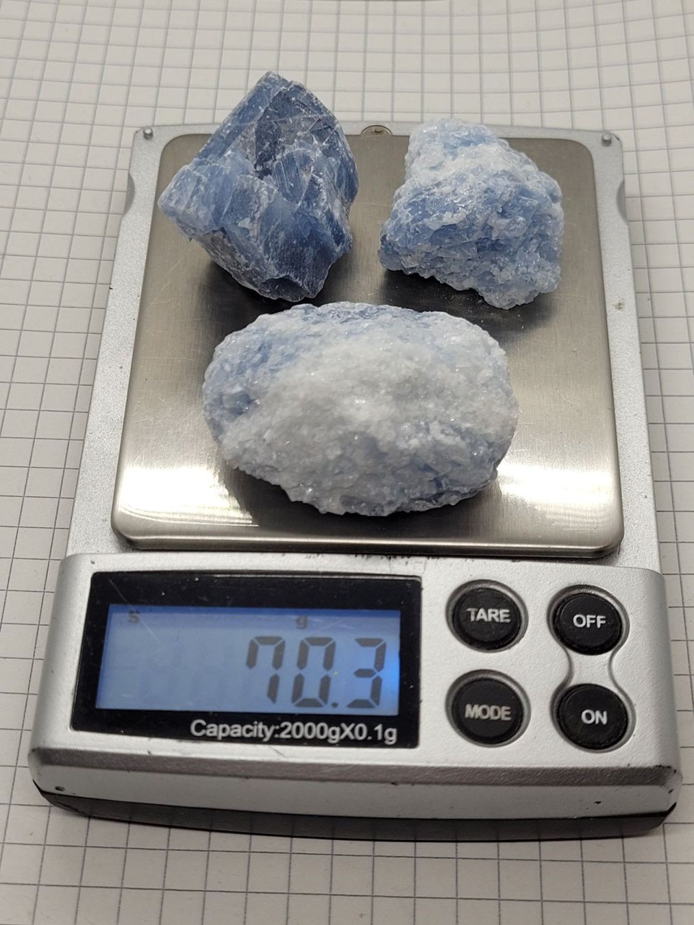 Minerali & Pietre curative: 70gr Calzit Calcith hellblau Heilwasser – Nuovo (secondo la descrizione) da Riedt b. Erlen venduto da Gottestraene 9