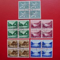 1956 PP: B76-B80, Vierer-Blöcke Orts-ET, Kat: 175.-