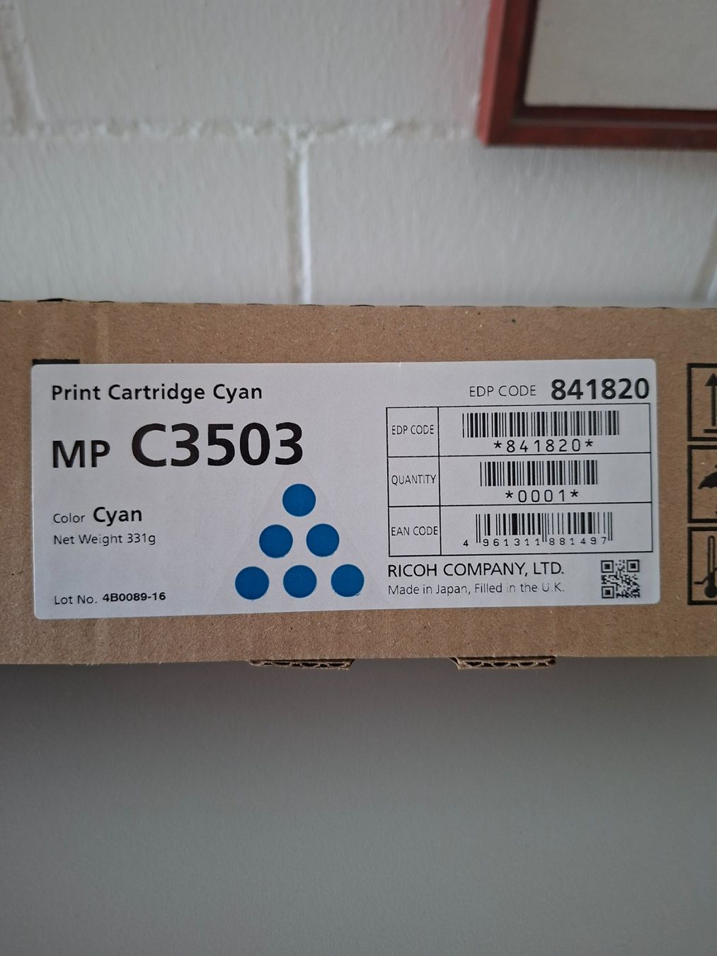Ricoh Cartucce per stampanti & toner: Ricoh Print Cartridge Cyan MP C3503 – Nuovo e nell'imballaggio originale da Langenthal venduto da BernhardClassic
