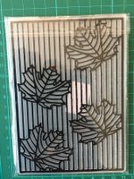 Blätter 3D - Vorlage, Prägeschablon für Scrapbooking
