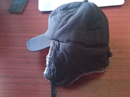 Schwarze Bombermütze  - Chapeau bombardier noir homme