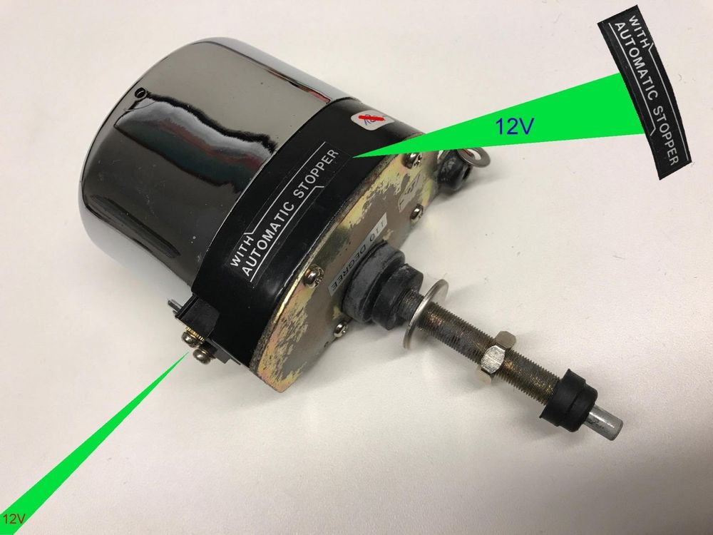 LST Wischermotor Front Mit Schlauch - Scheibenwischer Motor 12V Für Verschiedene Modelle