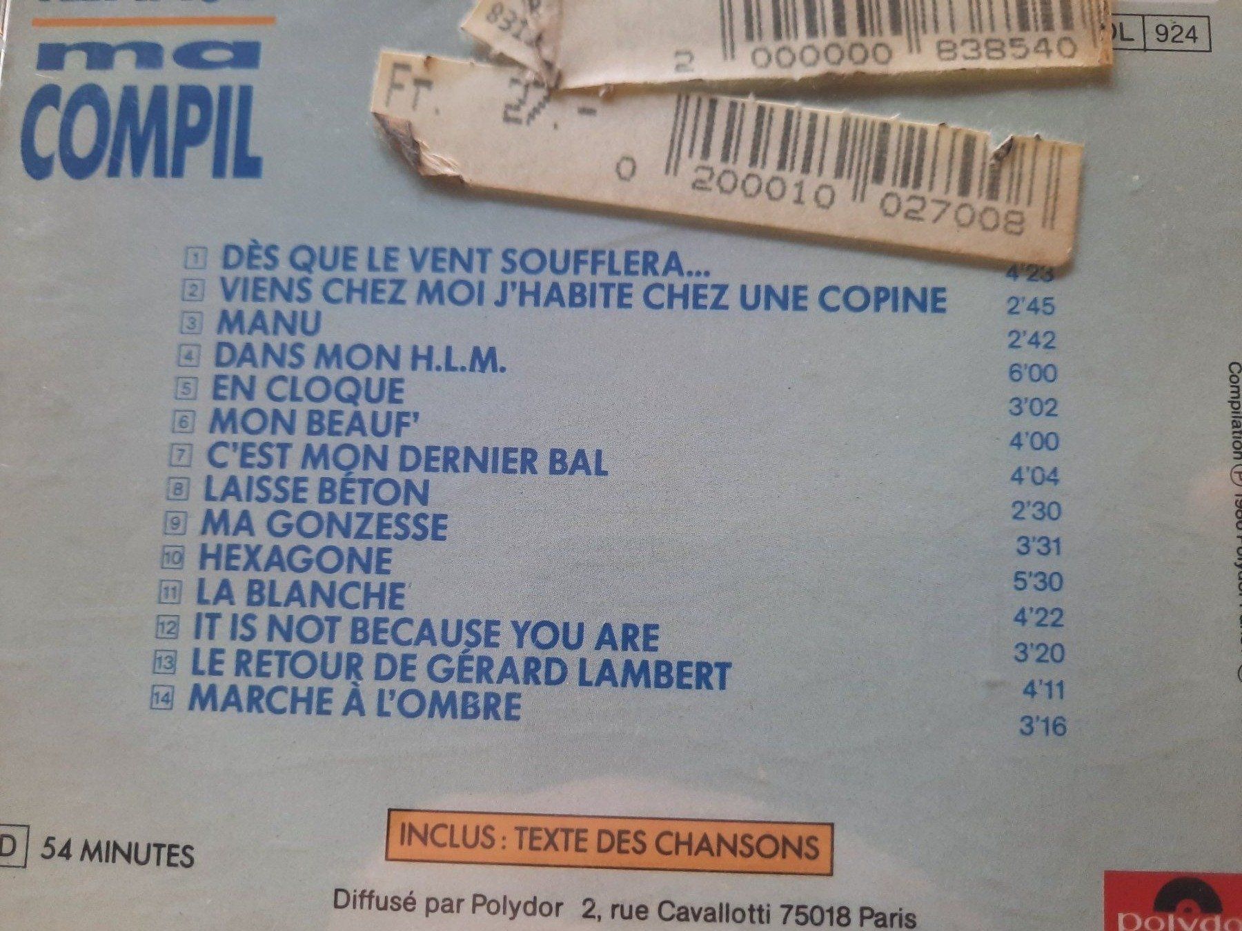 CDs: CD Renaud - Ma compil – D'occasion à Pully par bro_n52j 2