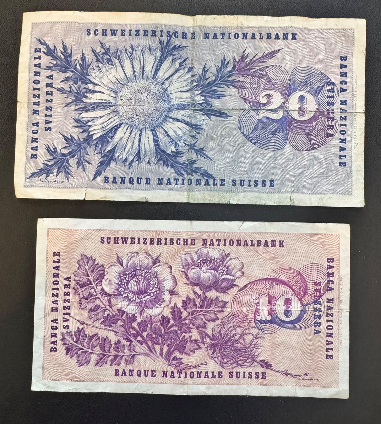 Banconote: 10 & 20 Franken Banknoten – Usato da Meilen venduto da coins4sale 1