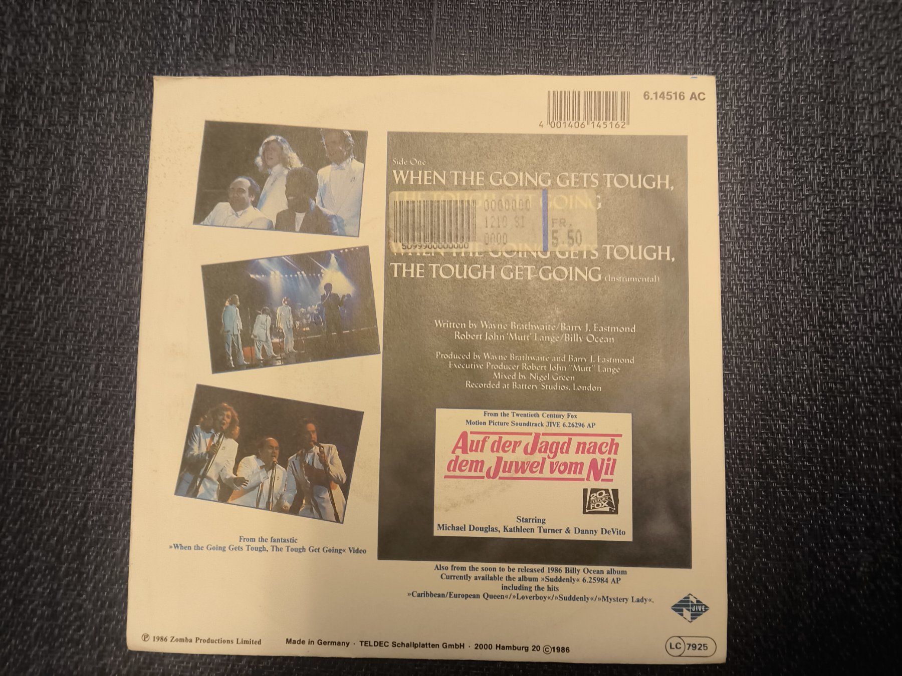 Dischi in vinile: VINYL Single: Billy Ocean - when the going gets tough – Usato da Allschwil venduto da marketingprojects 2