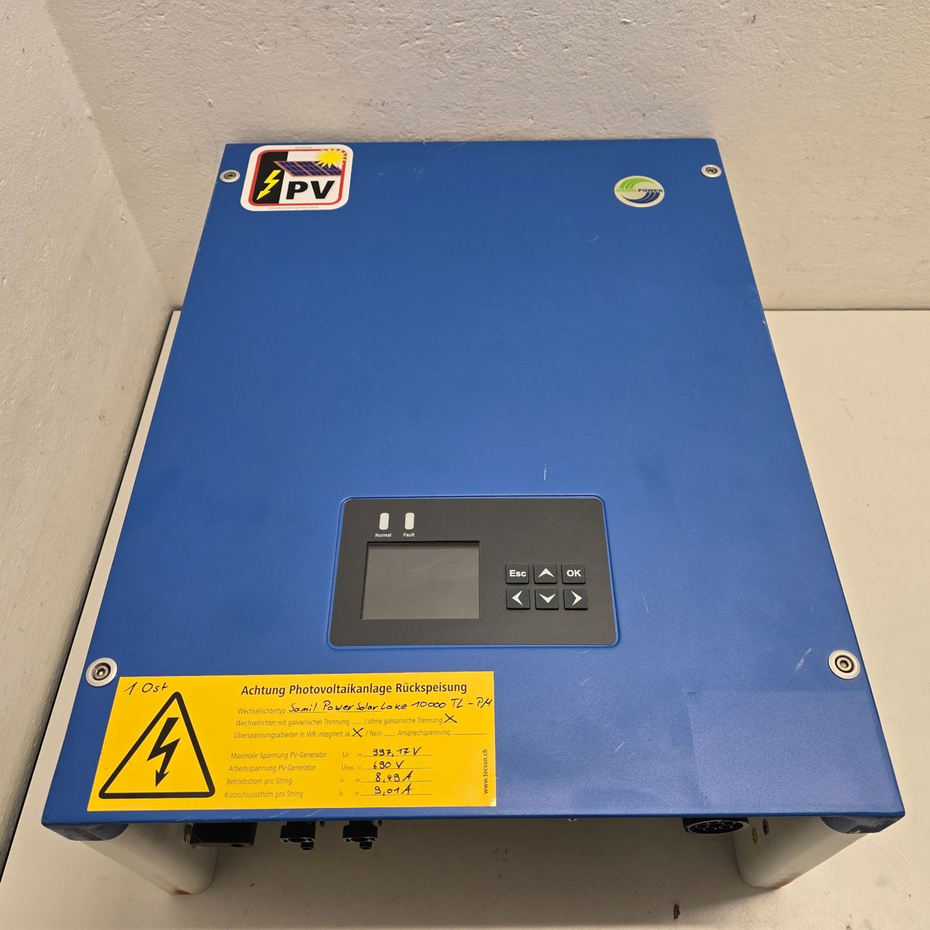 SolarEdge Inverter: Samil Power Solar Lake 10000 TL-PM Wechselrichter – Difettoso da Niederdorf venduto da LeptonAG 1
