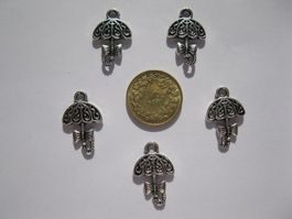 10 Anhänger metall, Schirm