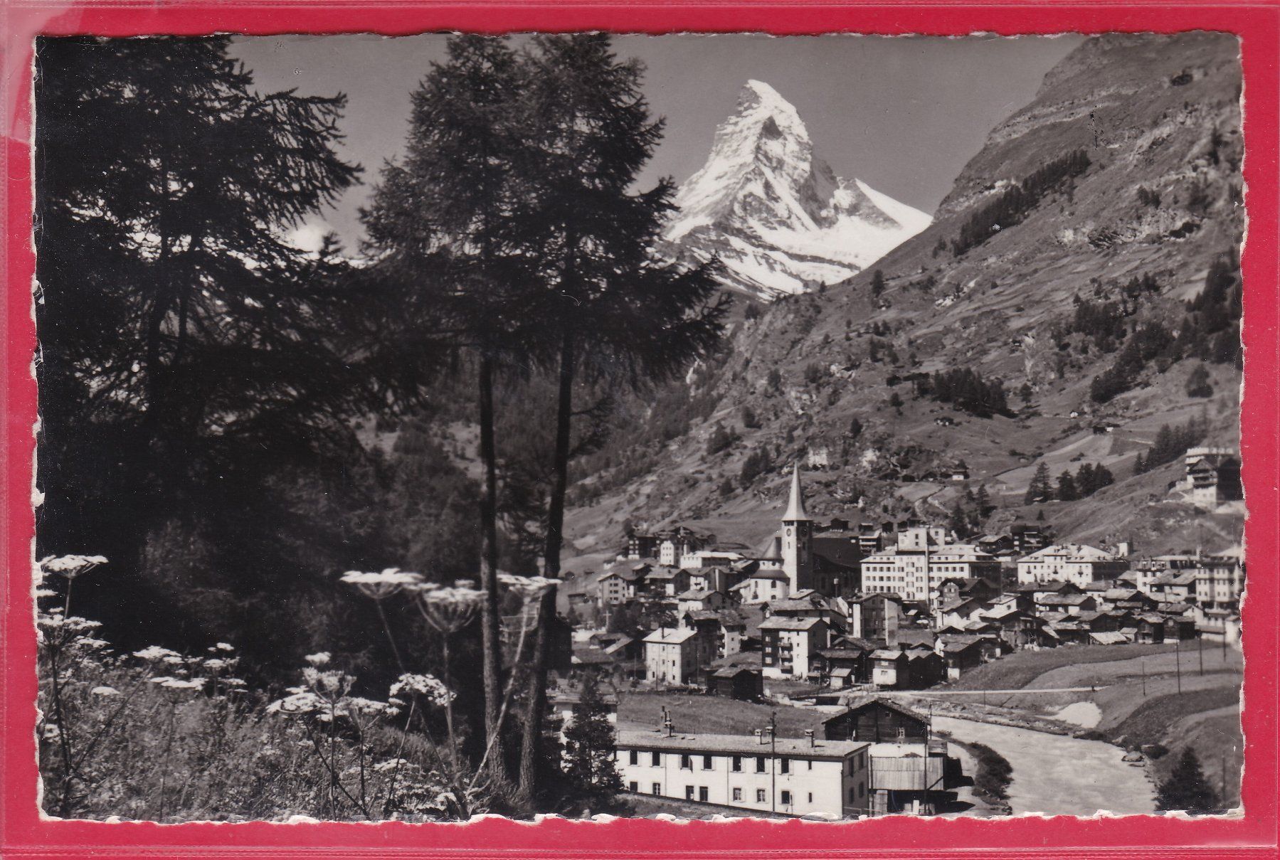 Ansichtskarten: ZERMATT UND MATTERHORN, 25.7.1951 – Gebraucht aus Oberrieden von Gebirgsstelze