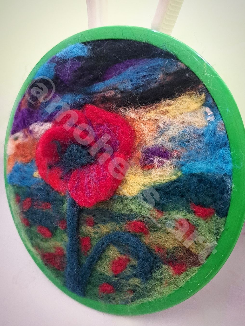 Dipinti: tableau de coquelicot en feltpainting  – Nuovo (secondo la descrizione) da St-Imier venduto da Mohe 1