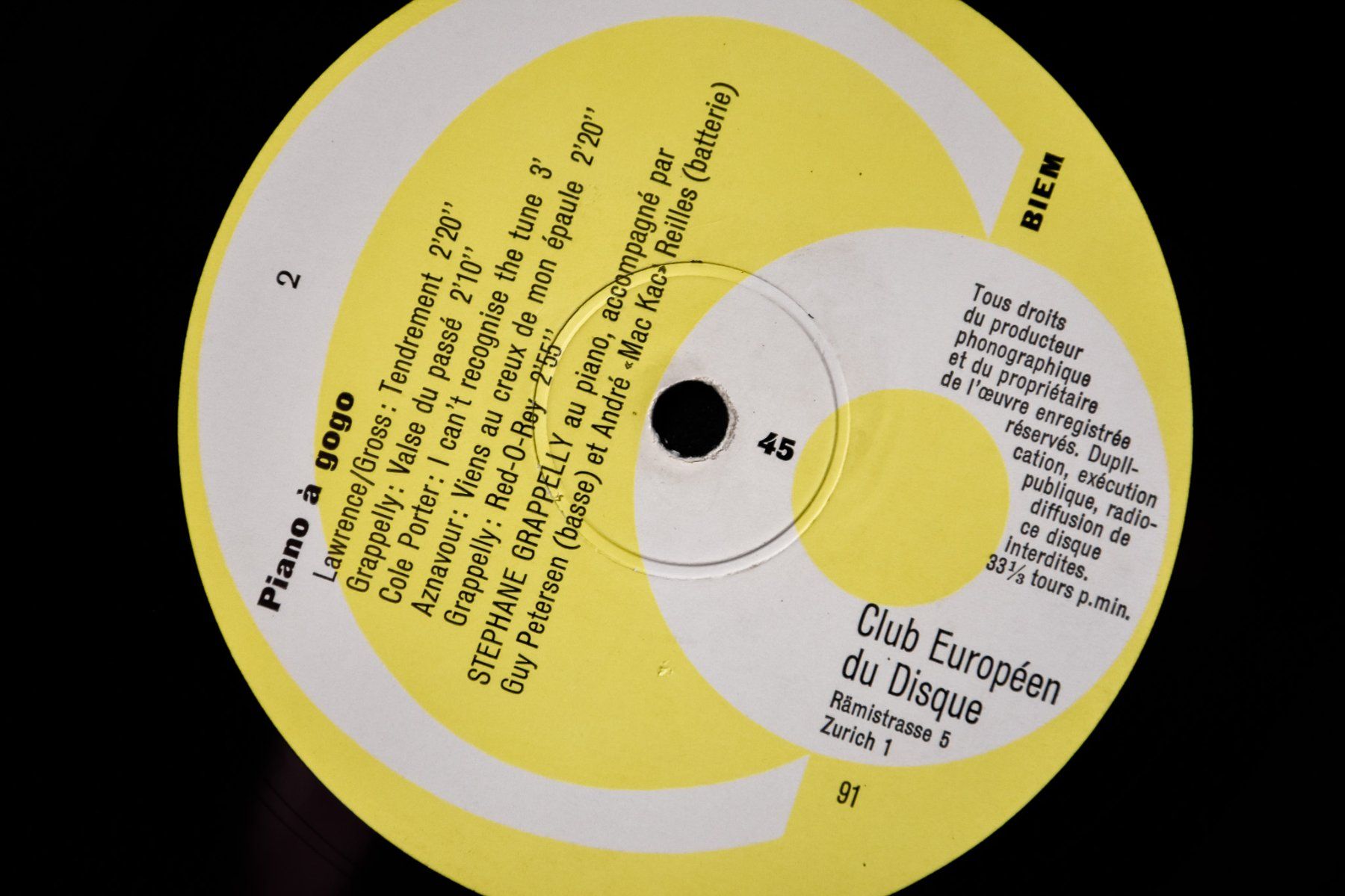Dischi in vinile: Stéphane Grappelly - Piano à gogo – Usato da Belmont-sur-Yverdon venduto da ag97 3