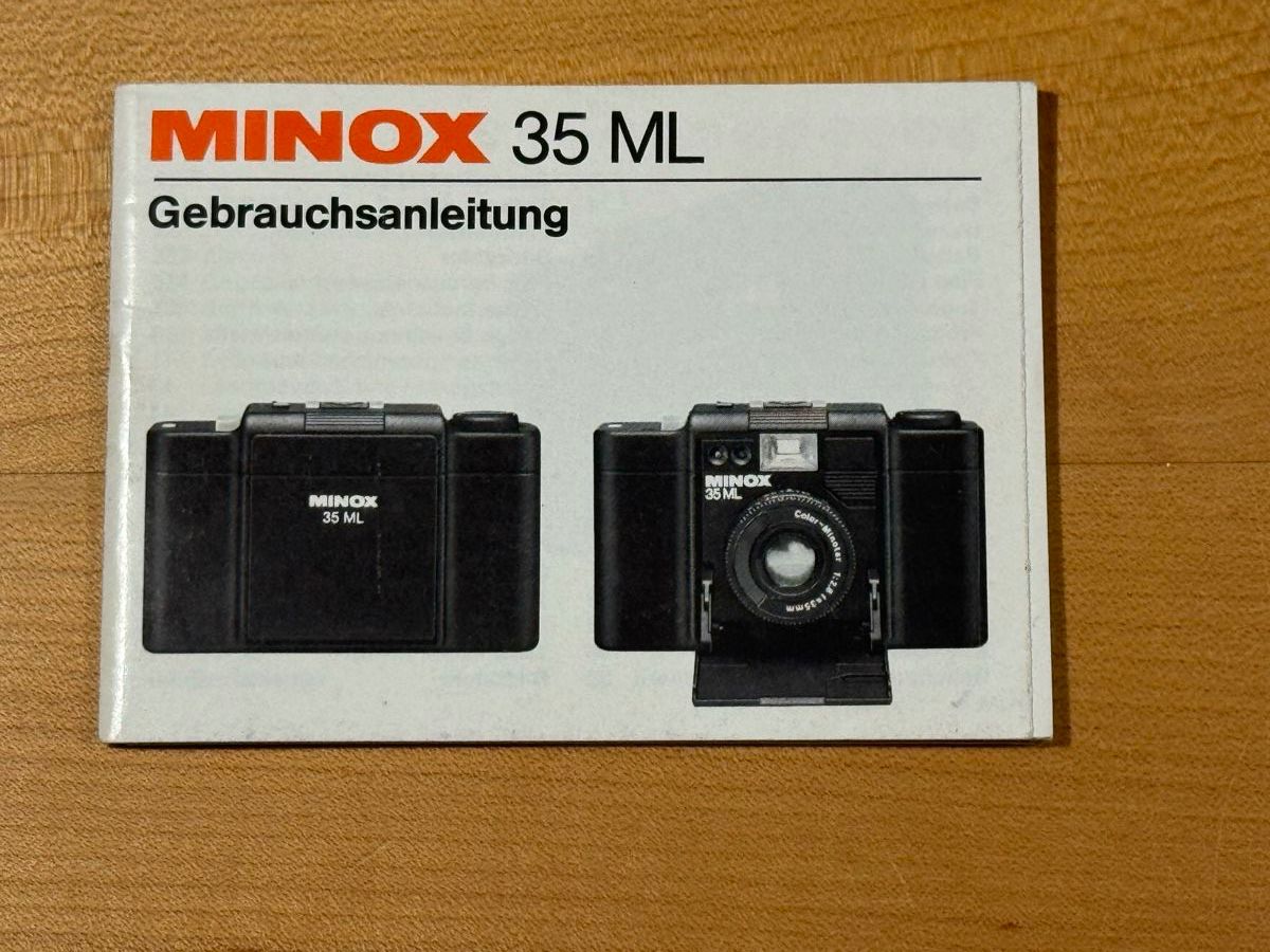 Minox Fotocamera: Minox 35 ML original Gebrauchsanleitung – Usato da Oberburg venduto da lajoe