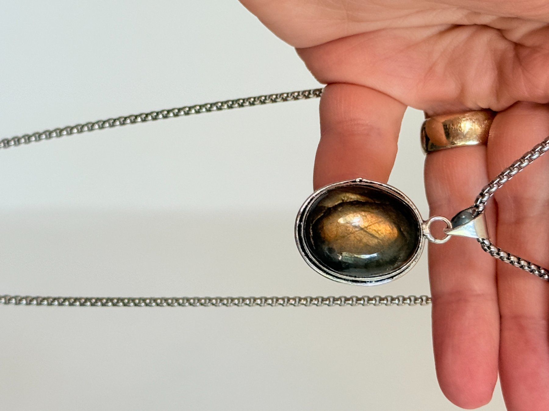 Catenine: Collier labradorite, élégant et tendance ✨ – Nuovo e nell'imballaggio originale da Genève venduto da AWWA 3