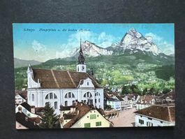 AK 1912 Schwyz Hauptplatz gelaufen (G3798)