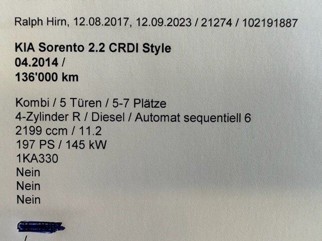 Anhangelast Kia Sorento 2 2 Crdi