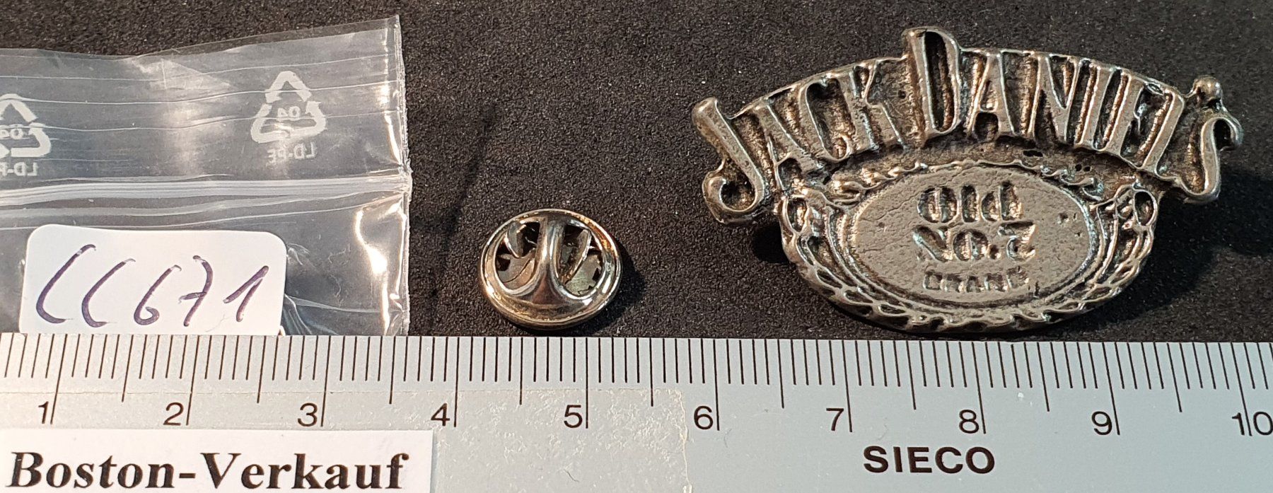Jack Daniels Placchette & Badge: CC671 - Pin Jack Daniel's Tennessee Whiskey Old Time No. 7 – Usato da Reinach BL venduto da Boston-Verkauf 2