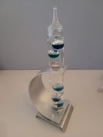 Galileo Thermometer mit Ständer Glas Metall guter Zustand