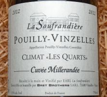 POUILLY-VINZELLES - 2012 Climat "Les Quarts Millerandée" BIO