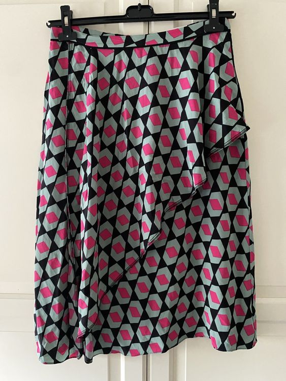 Mini Jupe Diane Von Furstenberg (DVF) - Lin Blanc Tencel - Découpée - Neuve Sans Étiquettes