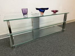 Glasmöbel Spectral  mit Chrom TV Rack