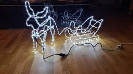 Weihnachtsbeleuchtung Rentier mit Schlitten