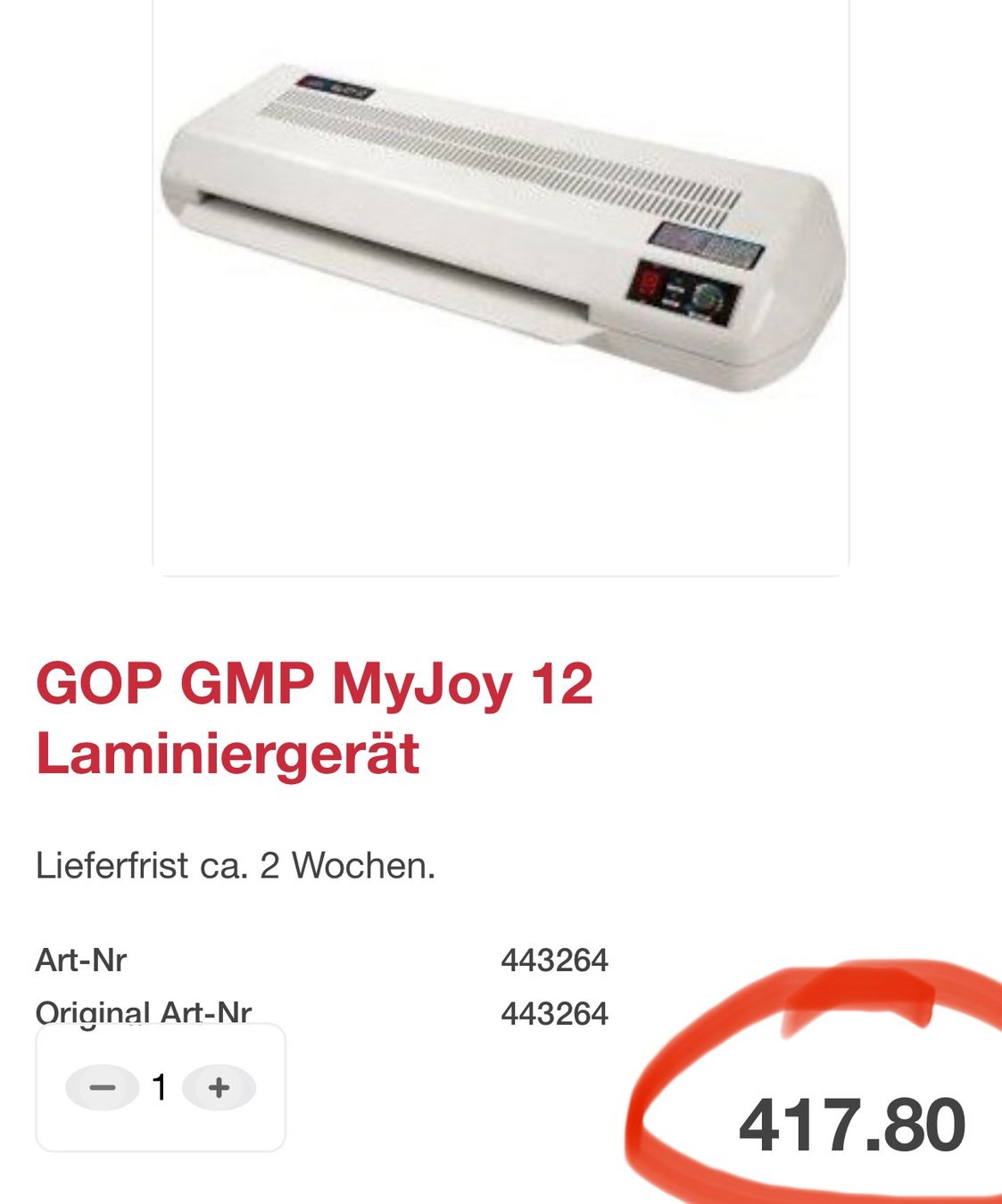Laminiergeräte: neuer GMP MyJoy-9 Laminiergerät, A4 – Neu und originalverpackt aus Necker von liq24