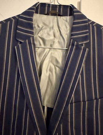 Giacca Patrizia Pepe righe blu, taglia 48, stile skinny