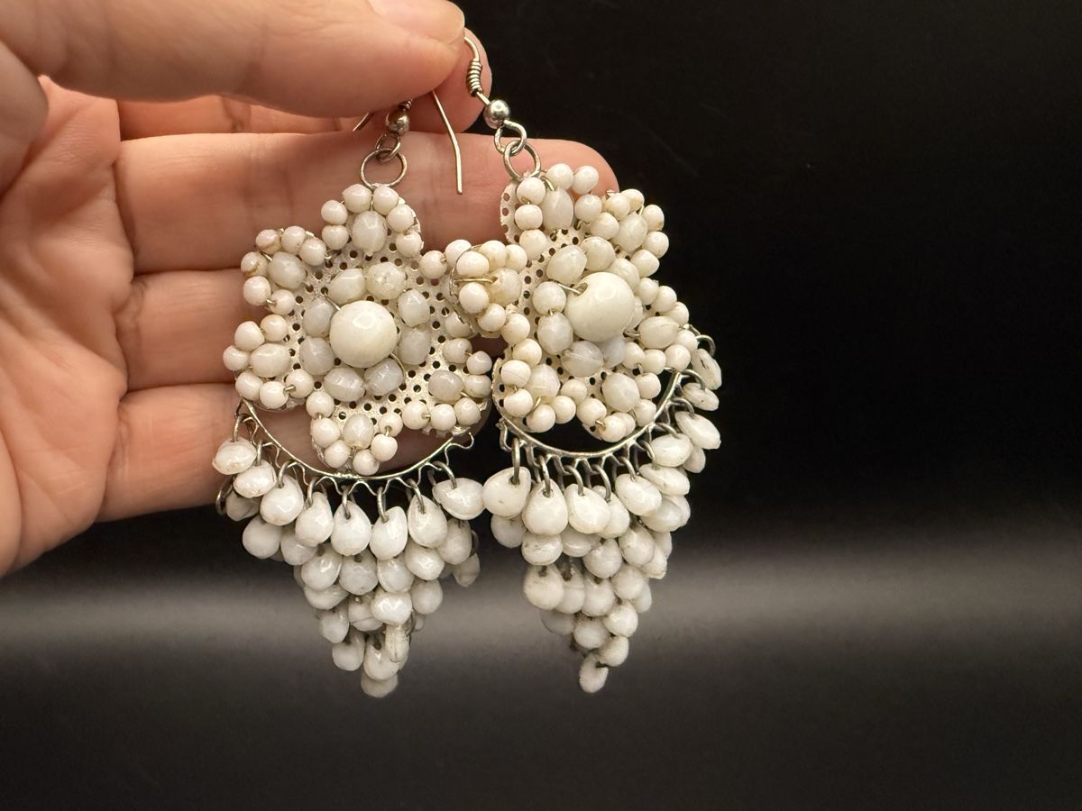 Ohrringe & -stecker: Elegante weiße Ohrringe - Vintage – Gebraucht aus Lamone von LaCantinaMagica 1