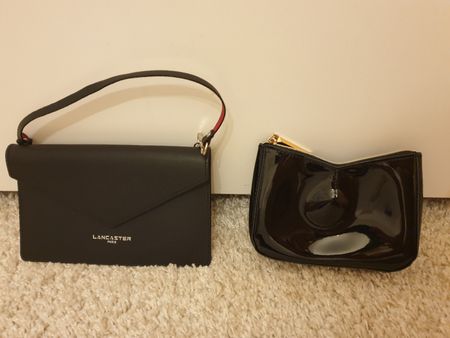 Pochette Lancaster + trousse HR, noires, neuves