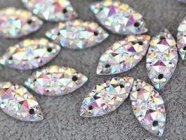 100 AUFNÄHSTEINE - STRASS - HALB PERLEN - NÄHZUBEHÖR