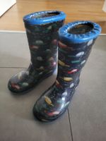 Gummistiefel mit Fahrzeug-Motiv – Gr. 29