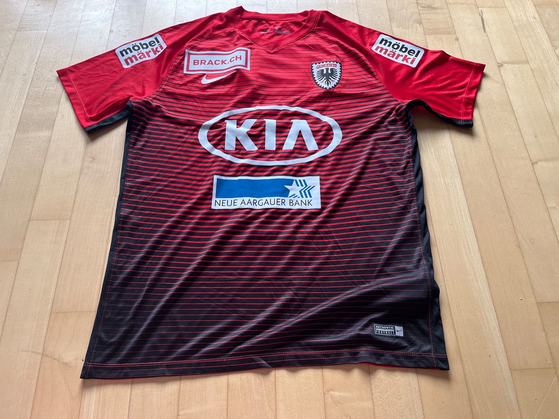 Nike Canottiere & Pantaloni: FC Aarau Trikot Marco Thaler 2018/19 Original – Usato da Wallisellen venduto da theadicts77