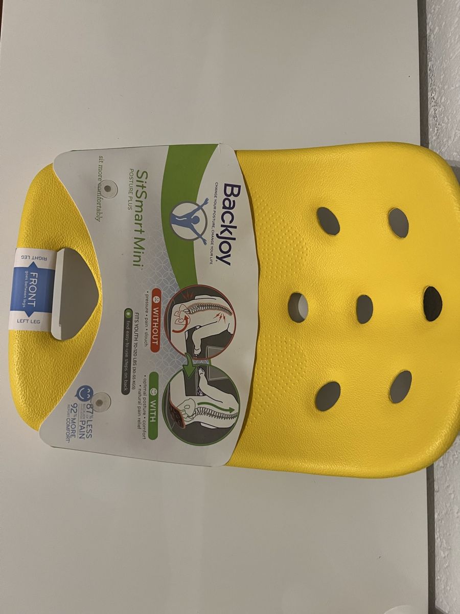 Sgabelli: BackJoy SitSmart Mini Gelb - Jugendgrösse, Neu – Nuovo e nell'imballaggio originale da Chur venduto da ZATO 1
