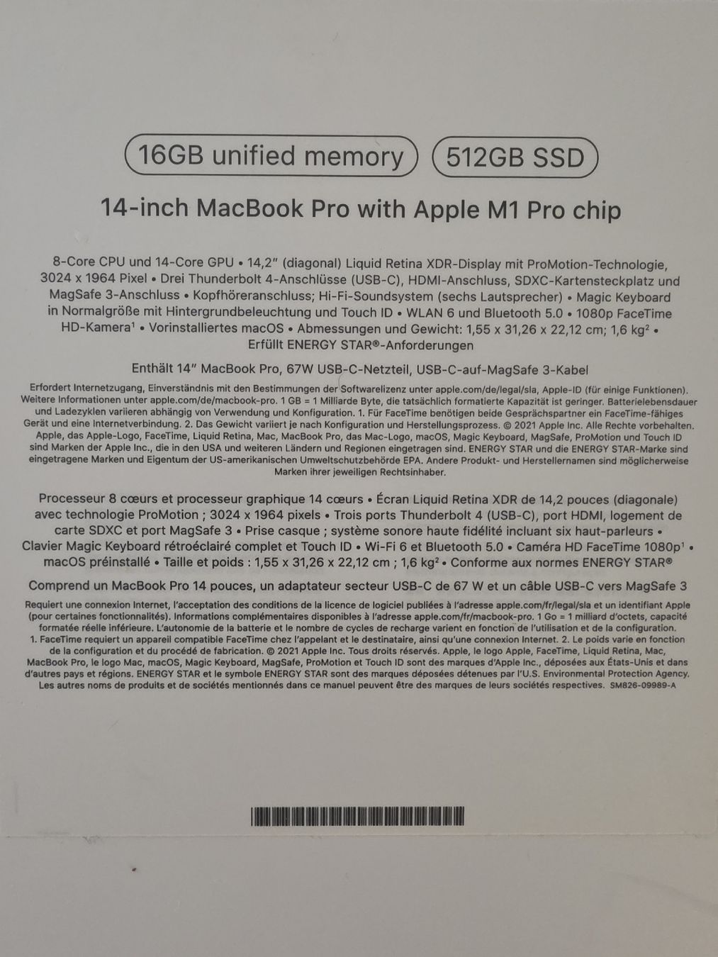 Apple Notebooks: MacBook Pro 14" (Puce M1 Pro) – Neu (gemäss Beschreibung) aus Genève von ever8 3