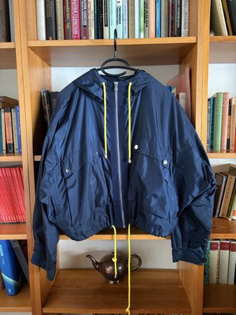 Giacca Zara Basic blu con cappuccio taglia S usata