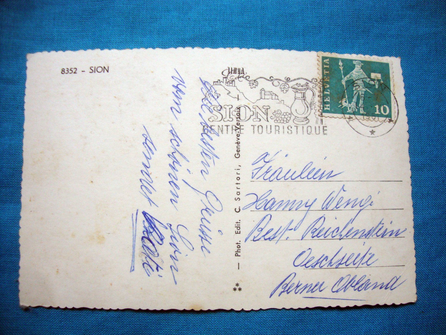 Ansichtskarten: Sion VS Ansichtskarte Postkarte Poststempel 1961 – Gebraucht aus Döttingen von Kubuli1 1