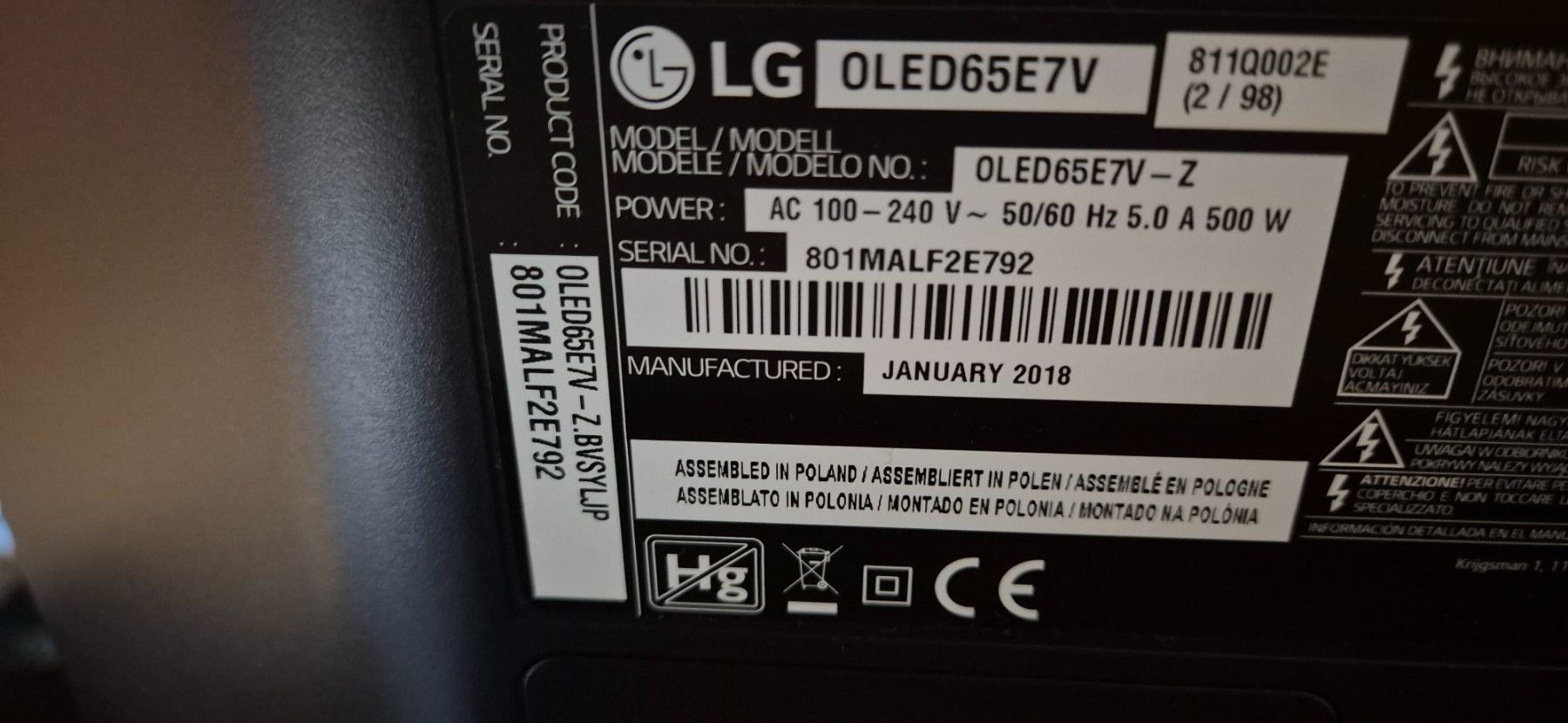 LG Fernseher: Fernseher LG Oled65e7 (65", OLED, 4K, 2017) – Gebraucht aus Flurlingen von gab_6z8x 3