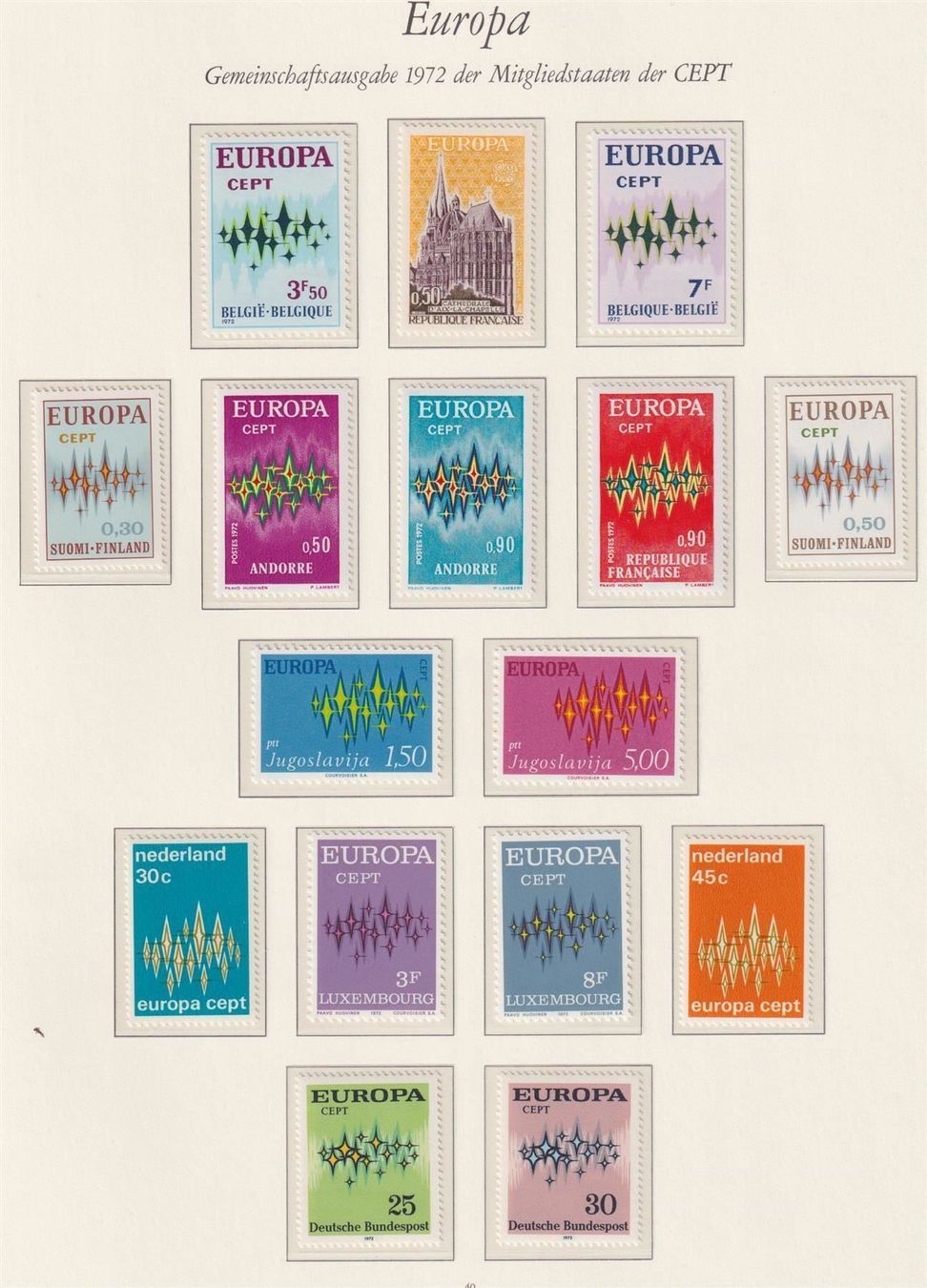 Tous les timbres: Europa Markensammlung 1966-1977** – Neuf (Voir description) à Langenthal par 1195 6