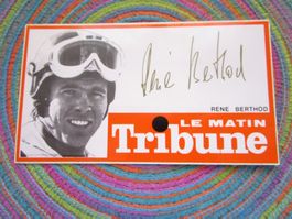 RENE BERTHOD STICKER  MIT DRUCK-AUTOGRAMM SELTEN ANTIK