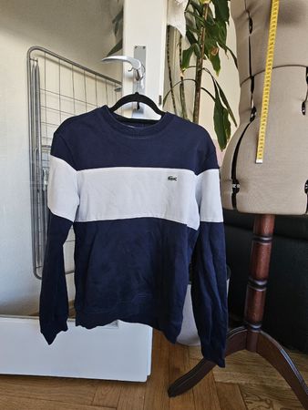 Pull Lacoste Homme, Taille S, Bleu Marine/Blanc