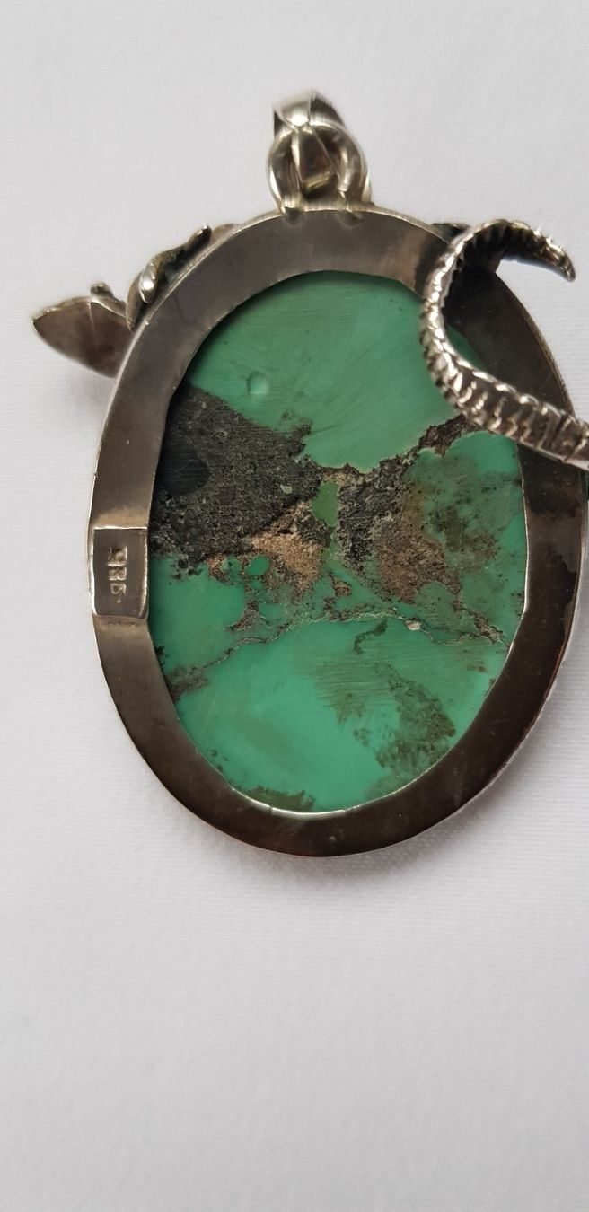 Pendentifs: Anhänger Türkis mit Echtsilber-Eidechse massiv – Neuf (Voir description) à Dällikon par Toyfan 3