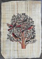 Ägyptische Papyrus Handgemalt lebensbaum ca.32x40cm