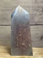 Amethyst-Achat Obelisk 686g
