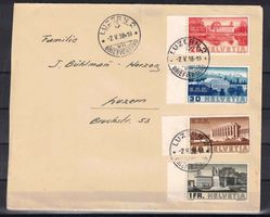 1938 - FDC Völkerbund - Erstagsbrief