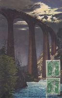 Albulabahn   GR    -  Landwasser-Viadukt     um  1 9 1 3