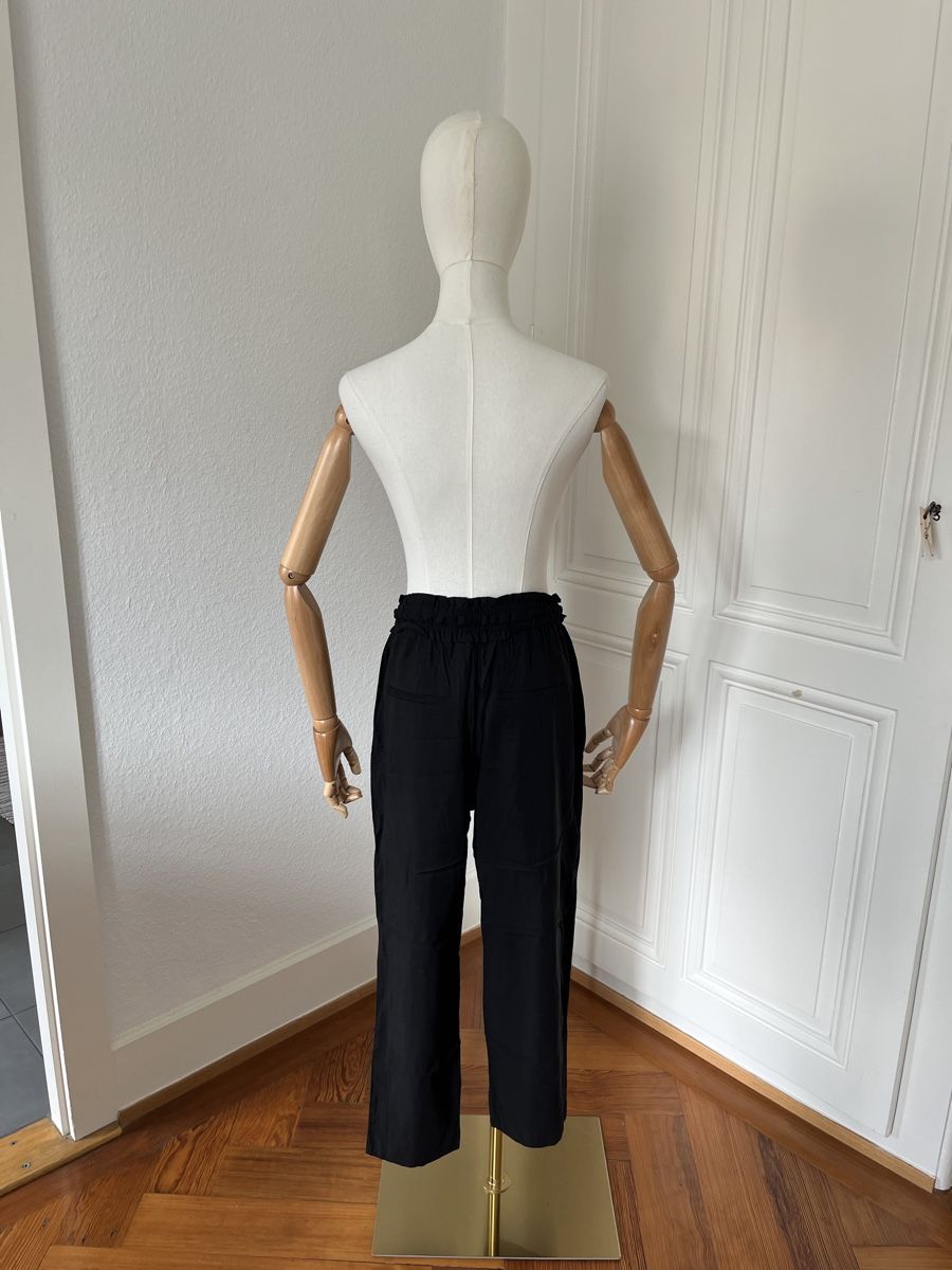 Zara Pantaloni: Elegant Black Summer Trousers - Size M – Usato da Mies venduto da Nib2011 4