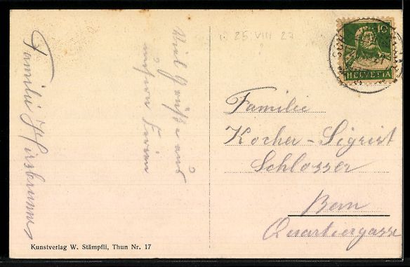 Cartoline postali: AK Scharnachthal, Häuser am Hang mit Weg – Usato da Berlin venduto da bartko-reher 1