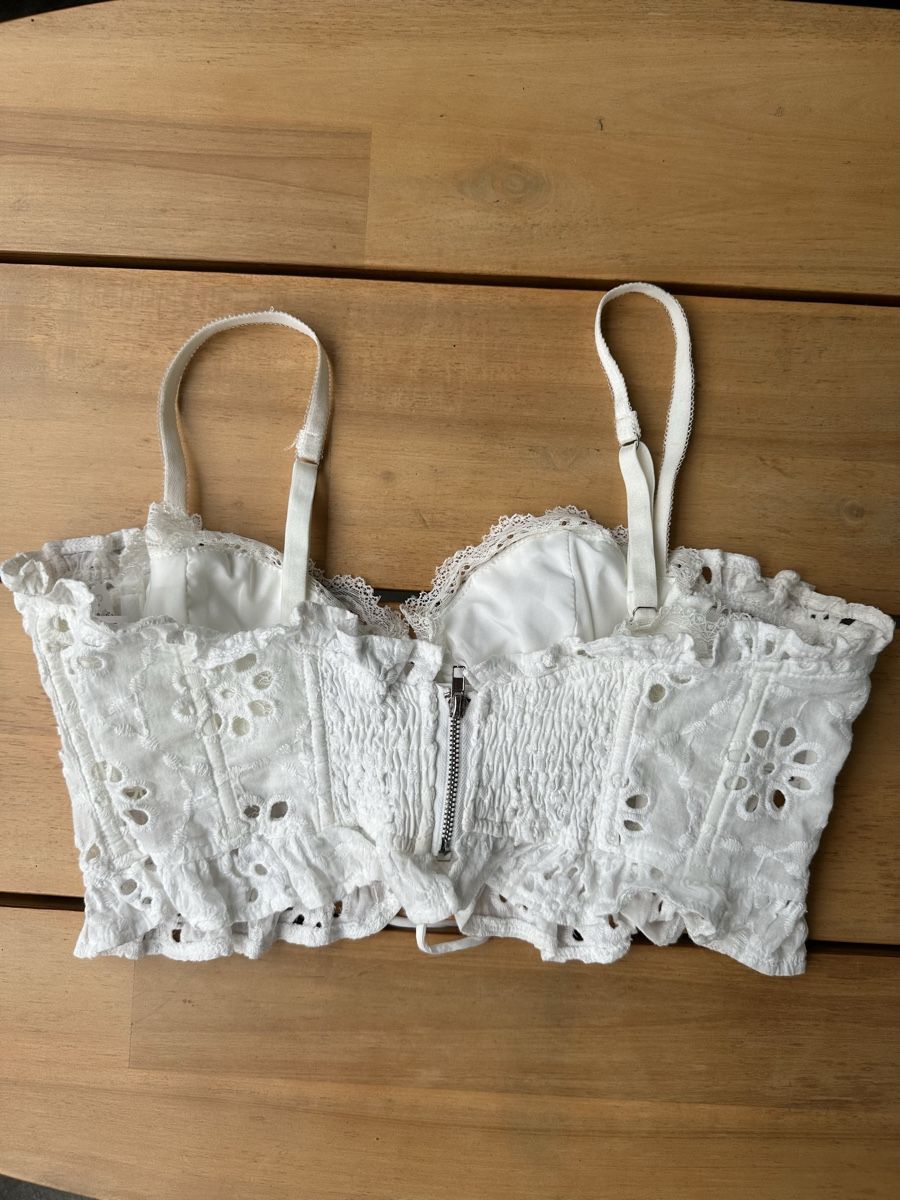 Tops: Weisses Spitzen-Bustier M – Gebraucht aus Bern von all_j82d 3
