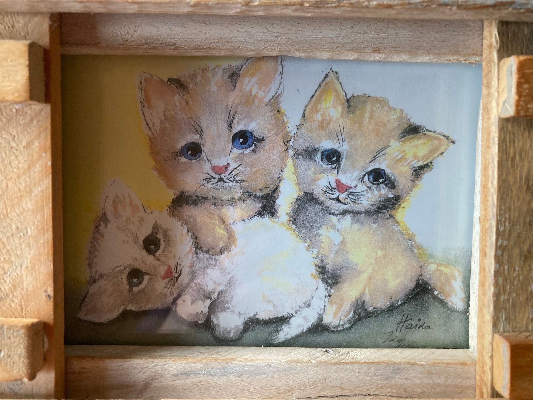 Dipinti: 2 Kunstbilder von Ida Häusermann Katzen und Pferde – Usato da Lütisburg venduto da wiesenpippau 2