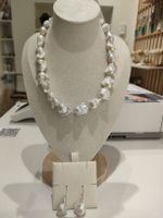 Süsswasserperlen Kette mit ein paar Ohrhänger - 50% Rabatt!